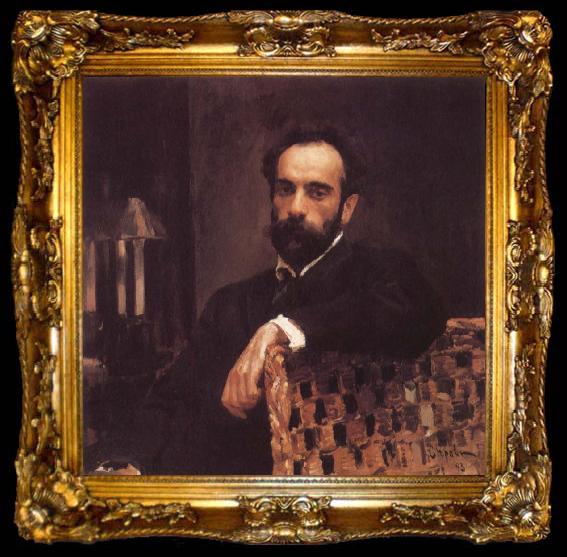 framed  Valentin Serov Portrait of the Artist Isaac Levitan, ta009-2